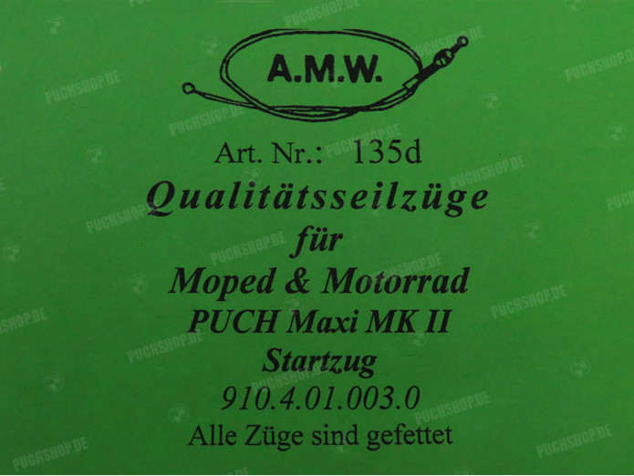 Cable Puch Maxi MK2 choke cable A.M.W.